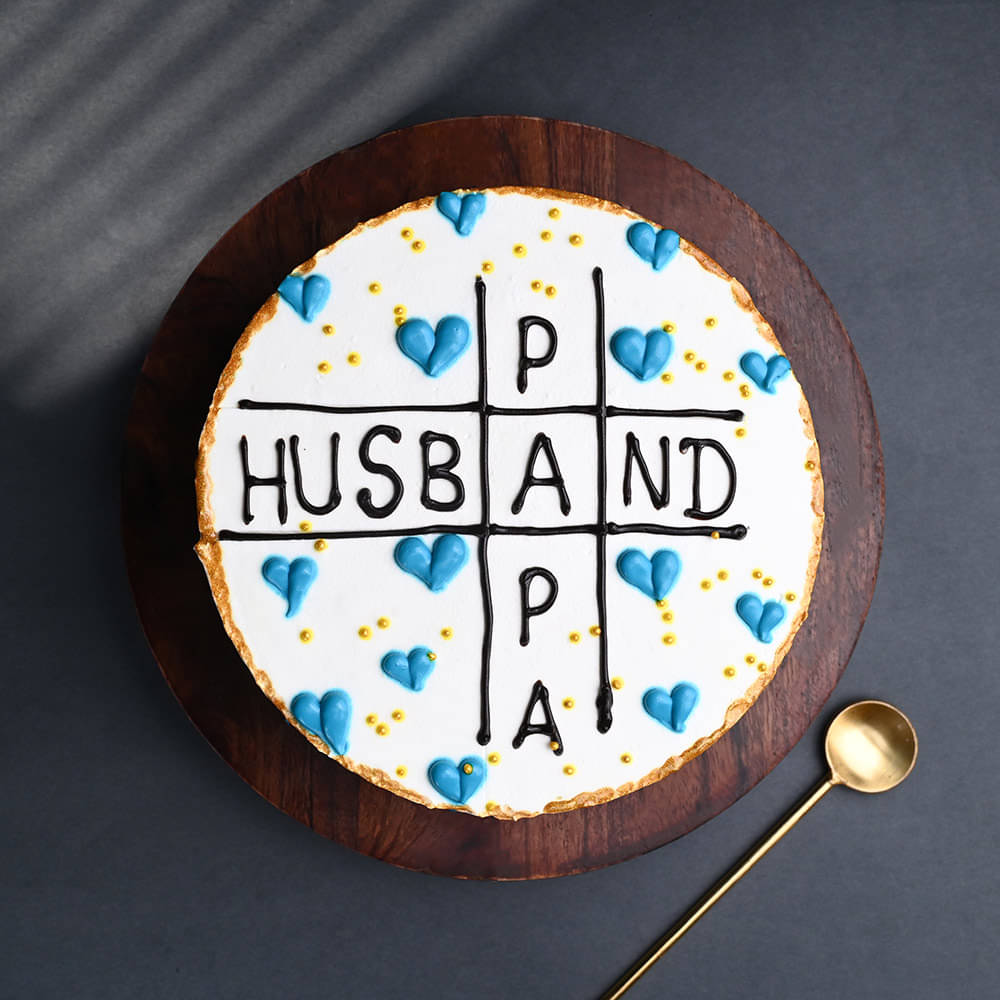 Husband N Papa Love Puzzle Cake