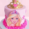 Iconic Barbie Pink Cream N Fondant Cake
