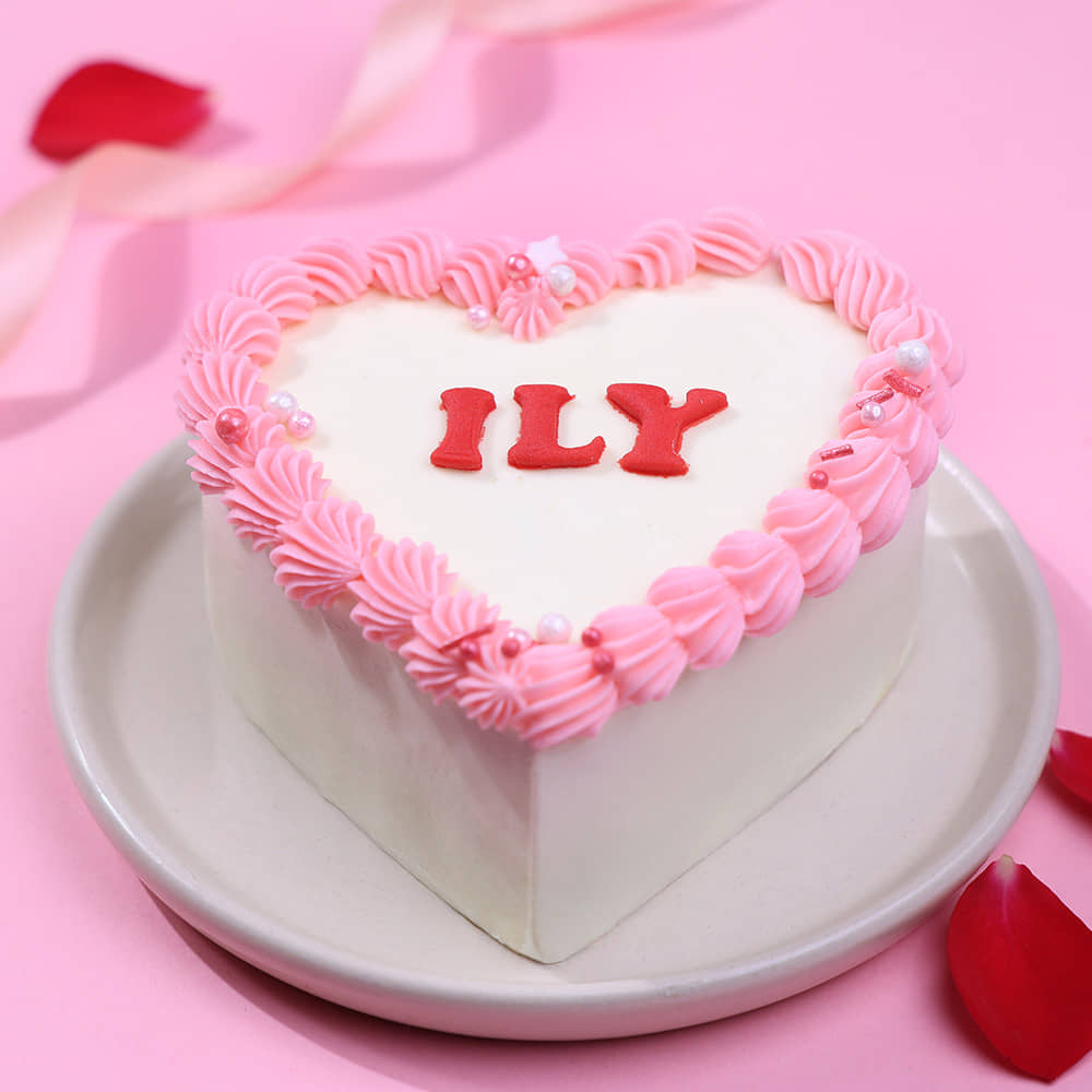ILY Heart Bento Cake