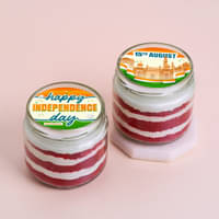 Independence Day Red Velvet Jar Cake Duo