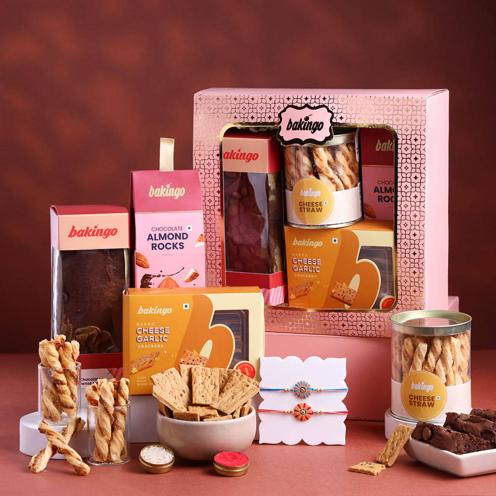 Indulgent Gift Hamper With Rakhi