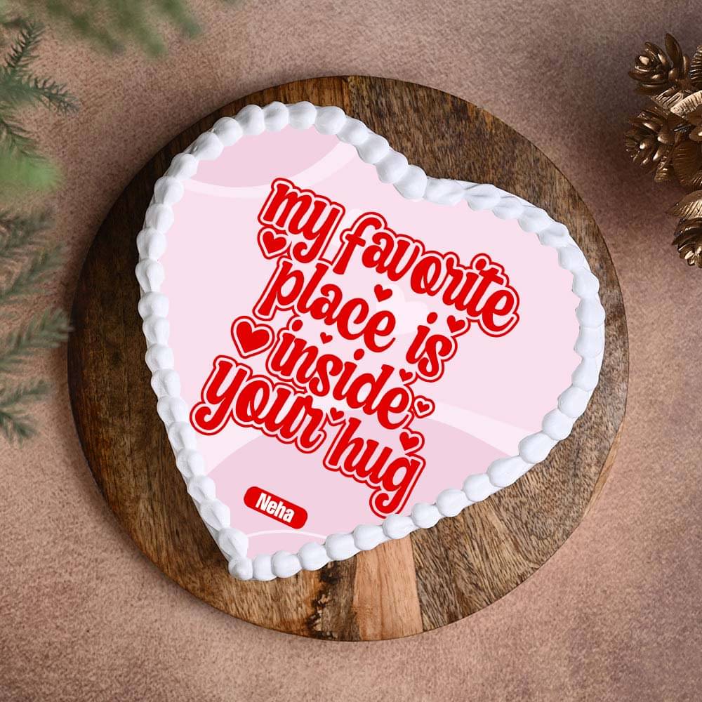 Inside Your Hug Heart Cake