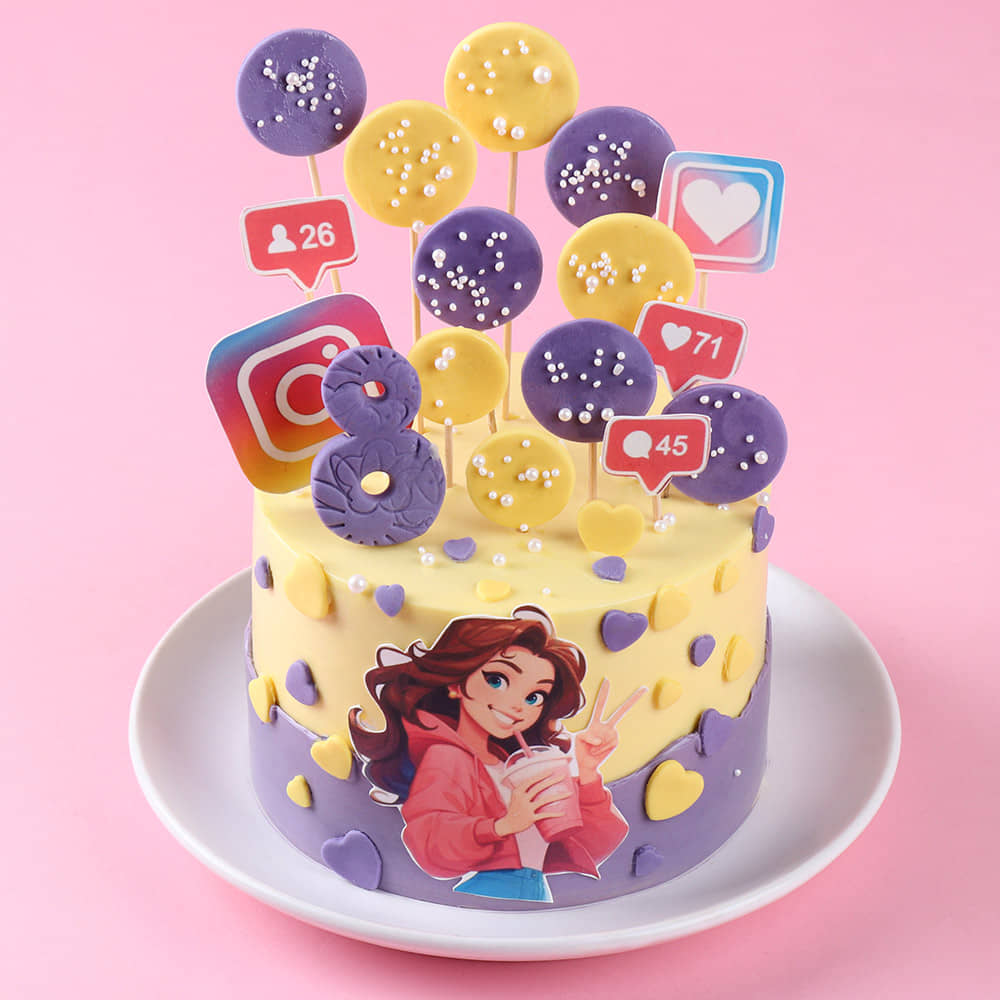 Instagram Likes N Logo Cake