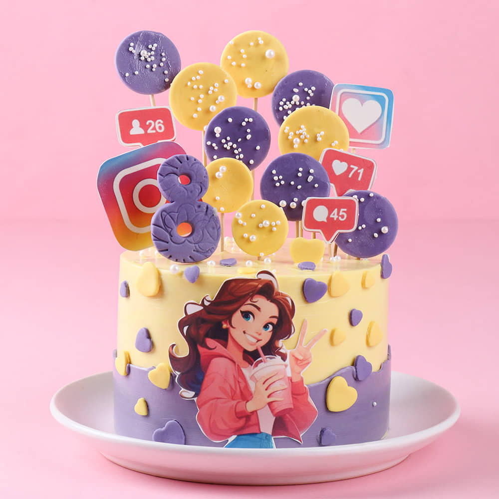 Instagram Likes N Logo Cake