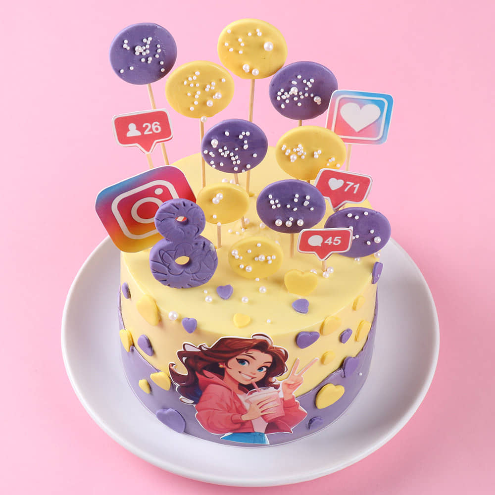 Instagram Likes N Logo Cake
