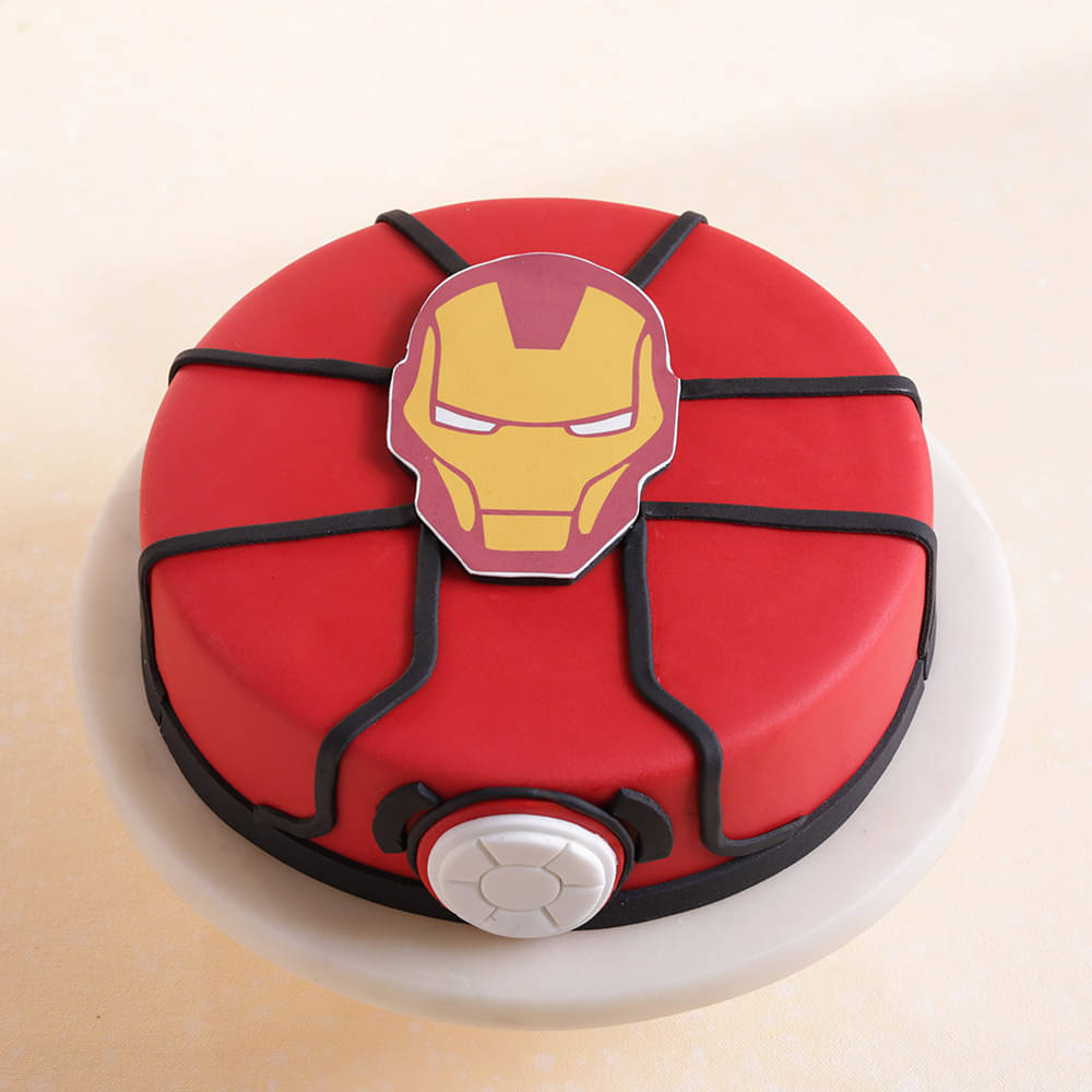 Iron Man Arc Reactor Cake Top View of Iron Man Arc Reactor Cake