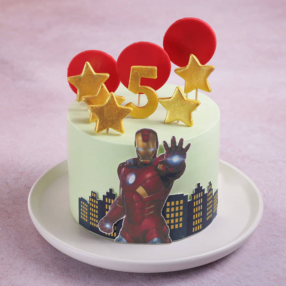 Iron Man Cityscape Cake Iron Man Cityscape Cake