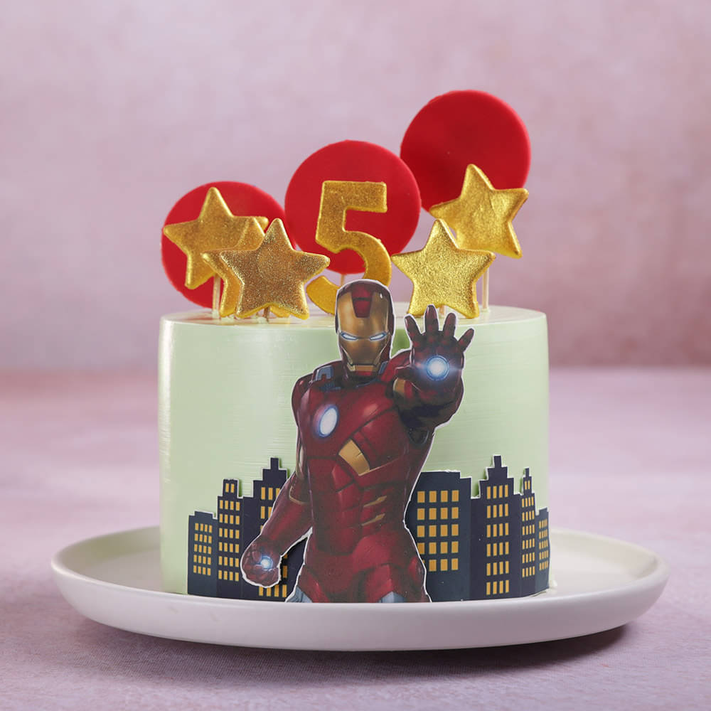 Iron Man Cityscape Cake