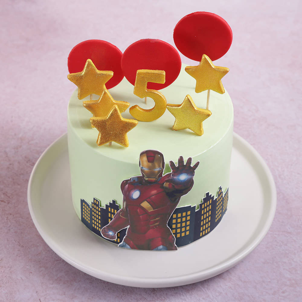 Iron Man Cityscape Cake