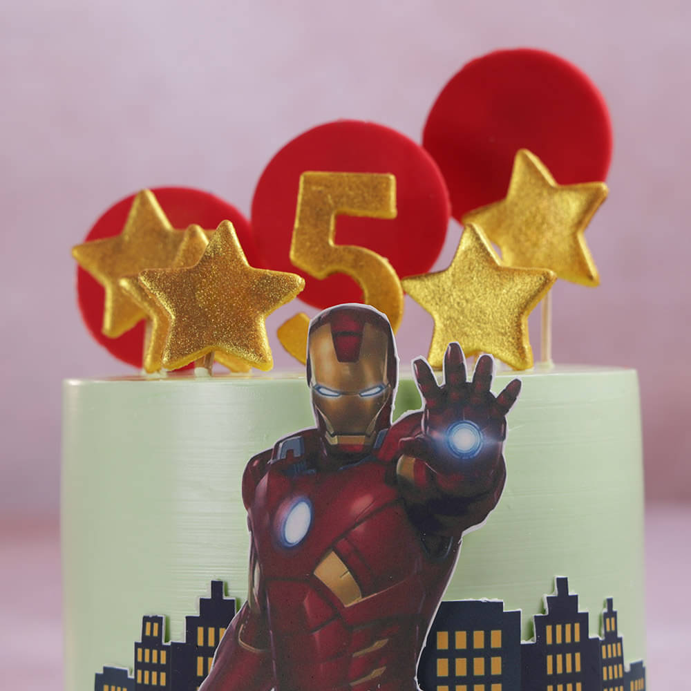 Iron Man Cityscape Cake