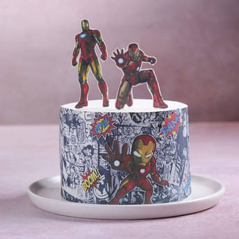 Iron Man Comic Cake Iron Man Comic Cake