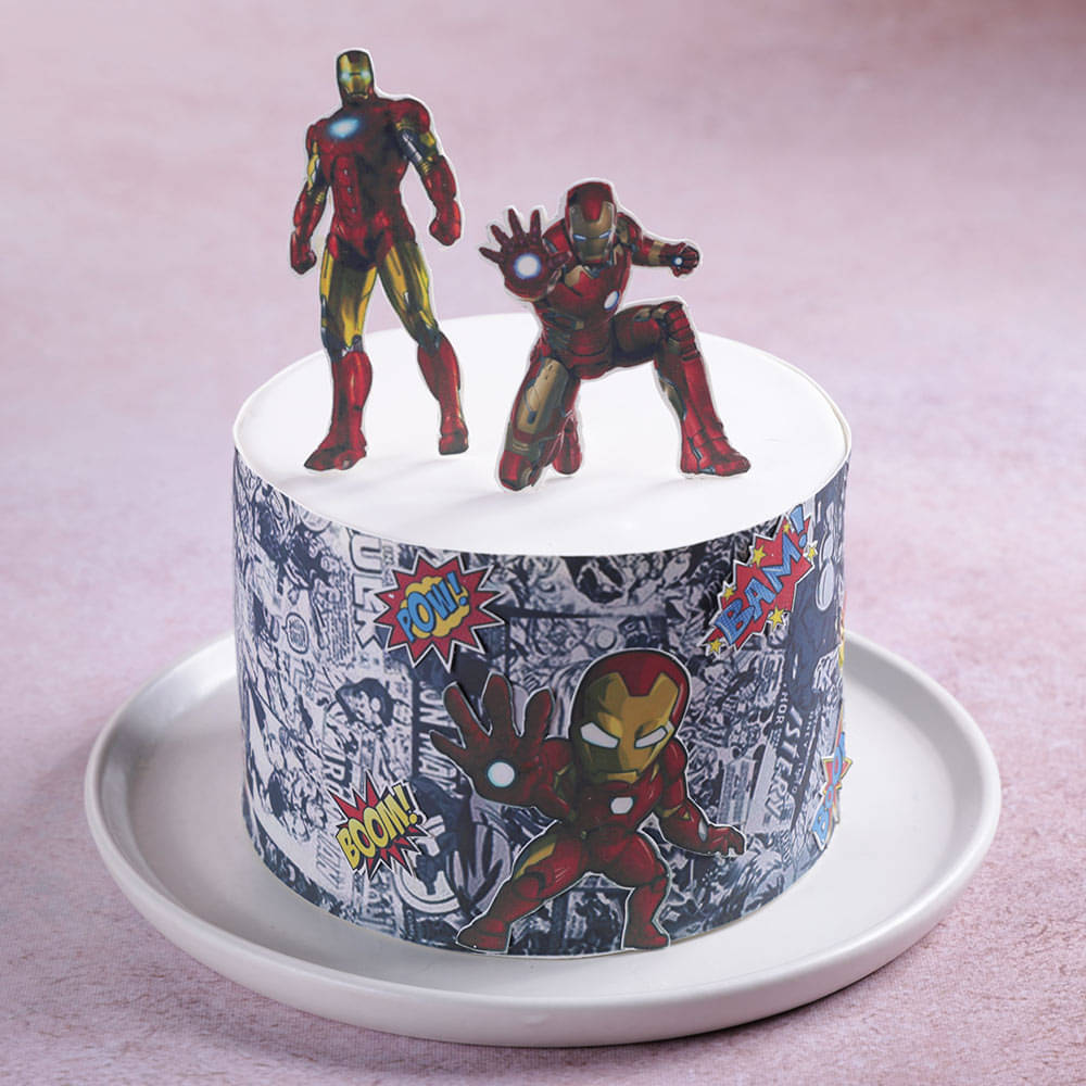 Iron Man Comic Cake
