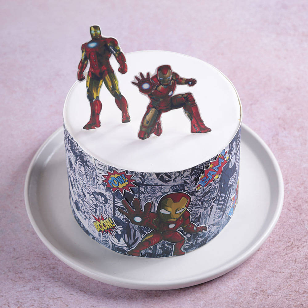 Iron Man Comic Cake