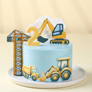 Front View of JCB Work Mode Cake