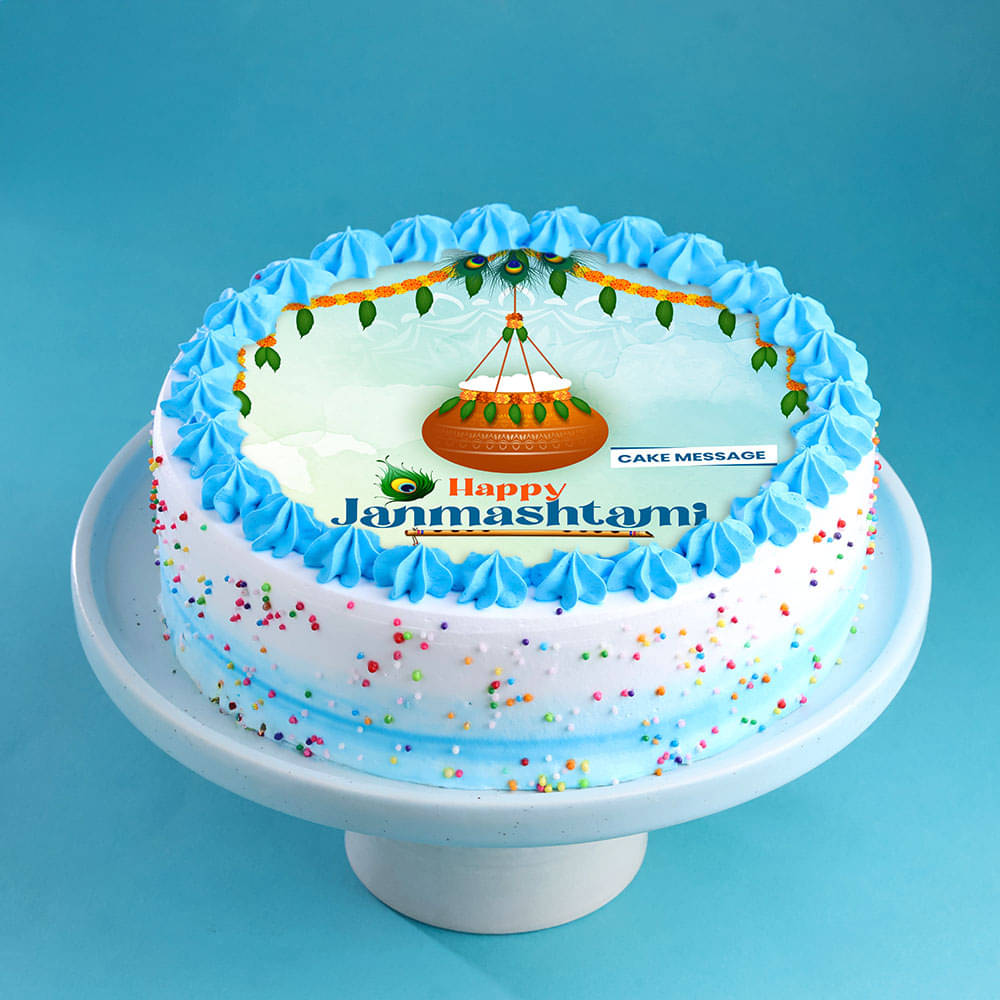 Joyful Janmashtami Celebration Cake