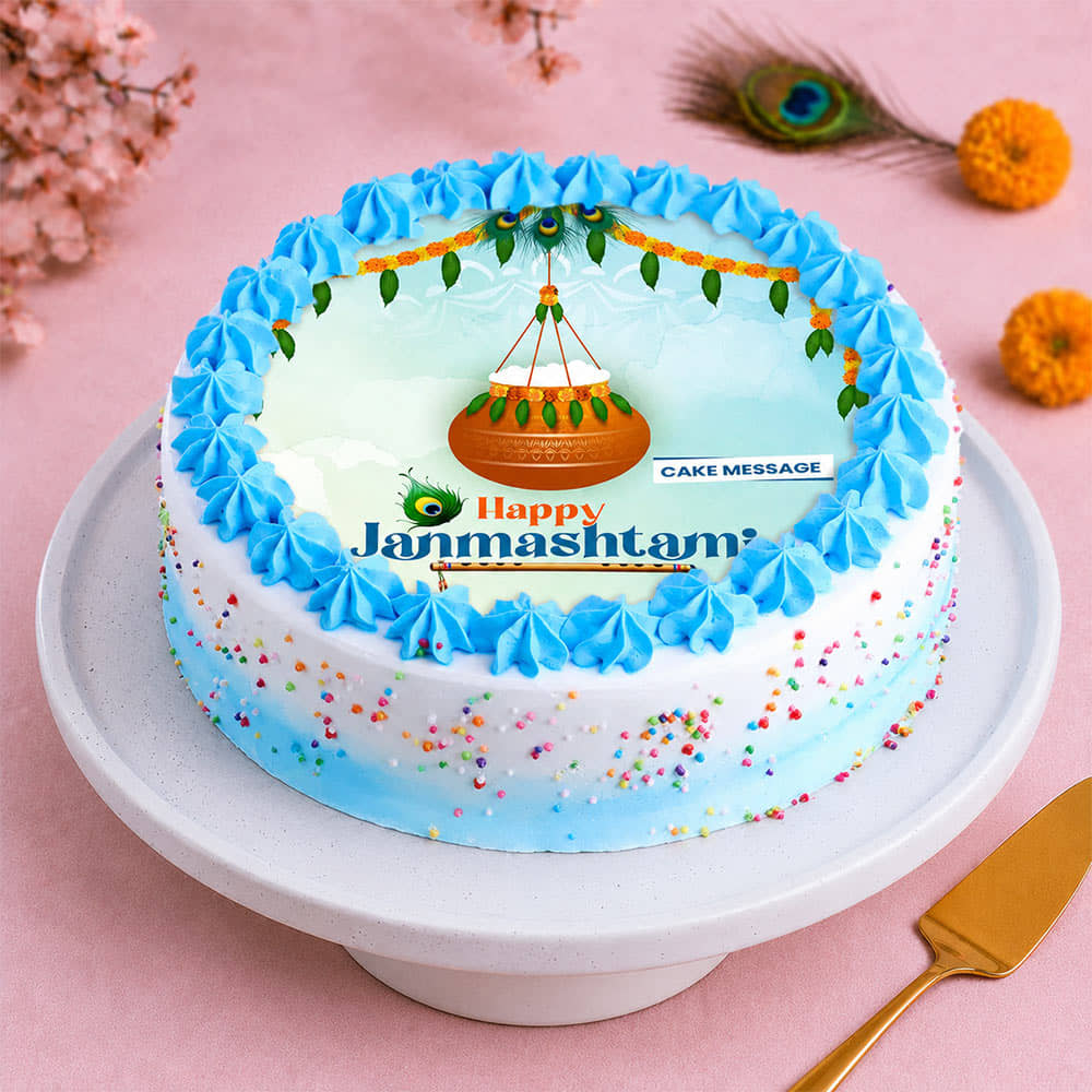 Joyful Janmashtami Celebration Cake