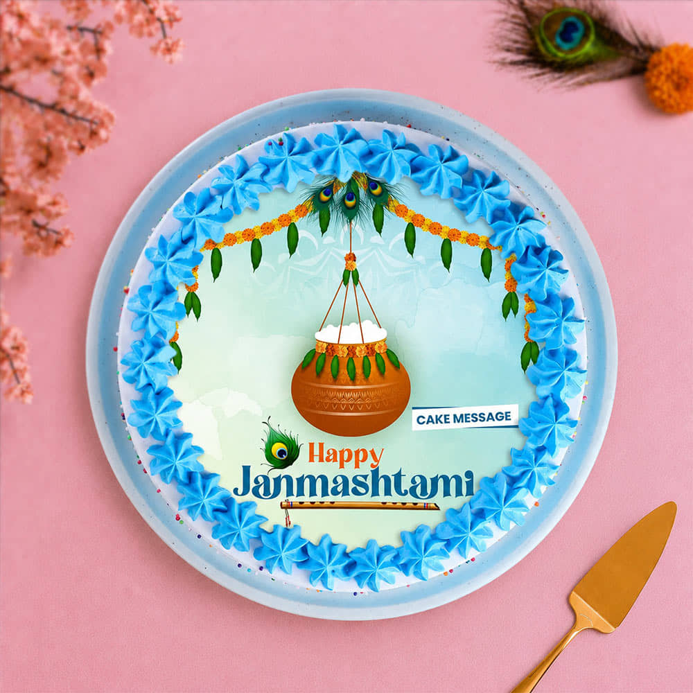 Joyful Janmashtami Celebration Cake