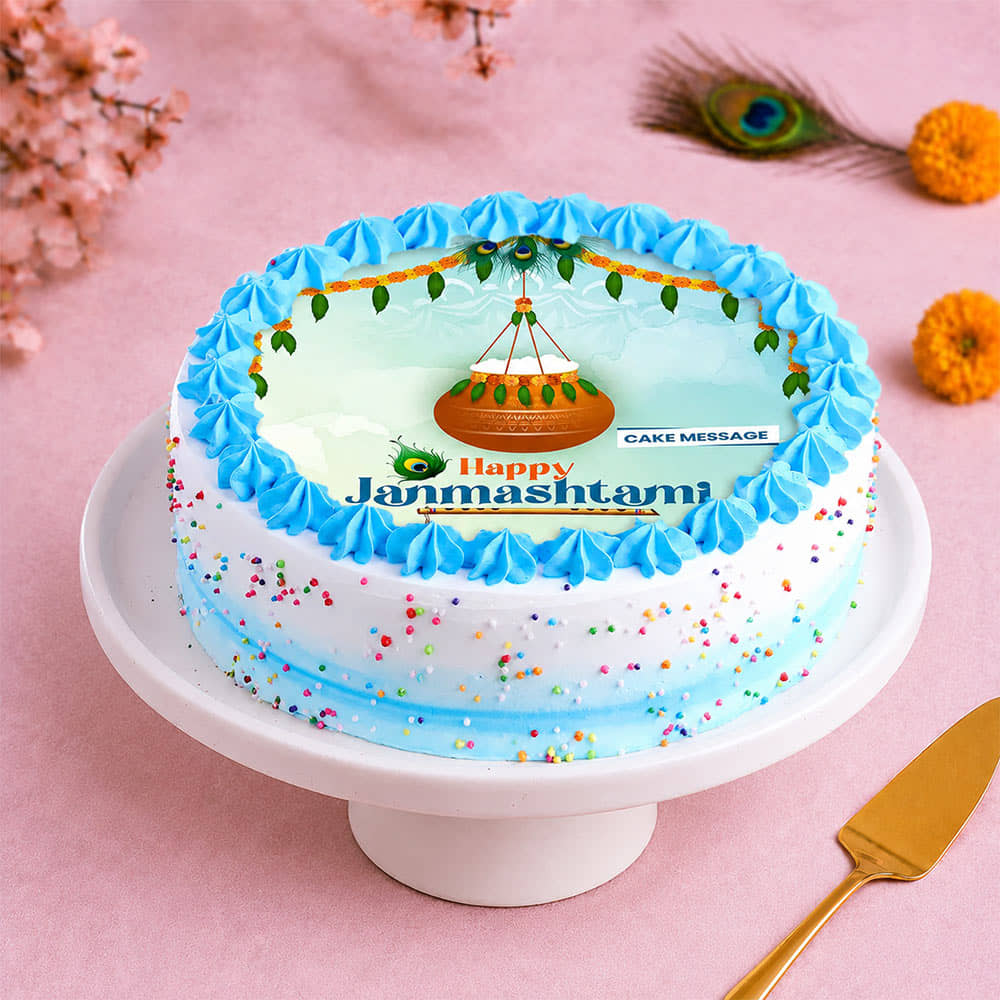 Joyful Janmashtami Celebration Cake