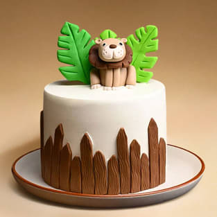 Jungle Joy Lion Cake