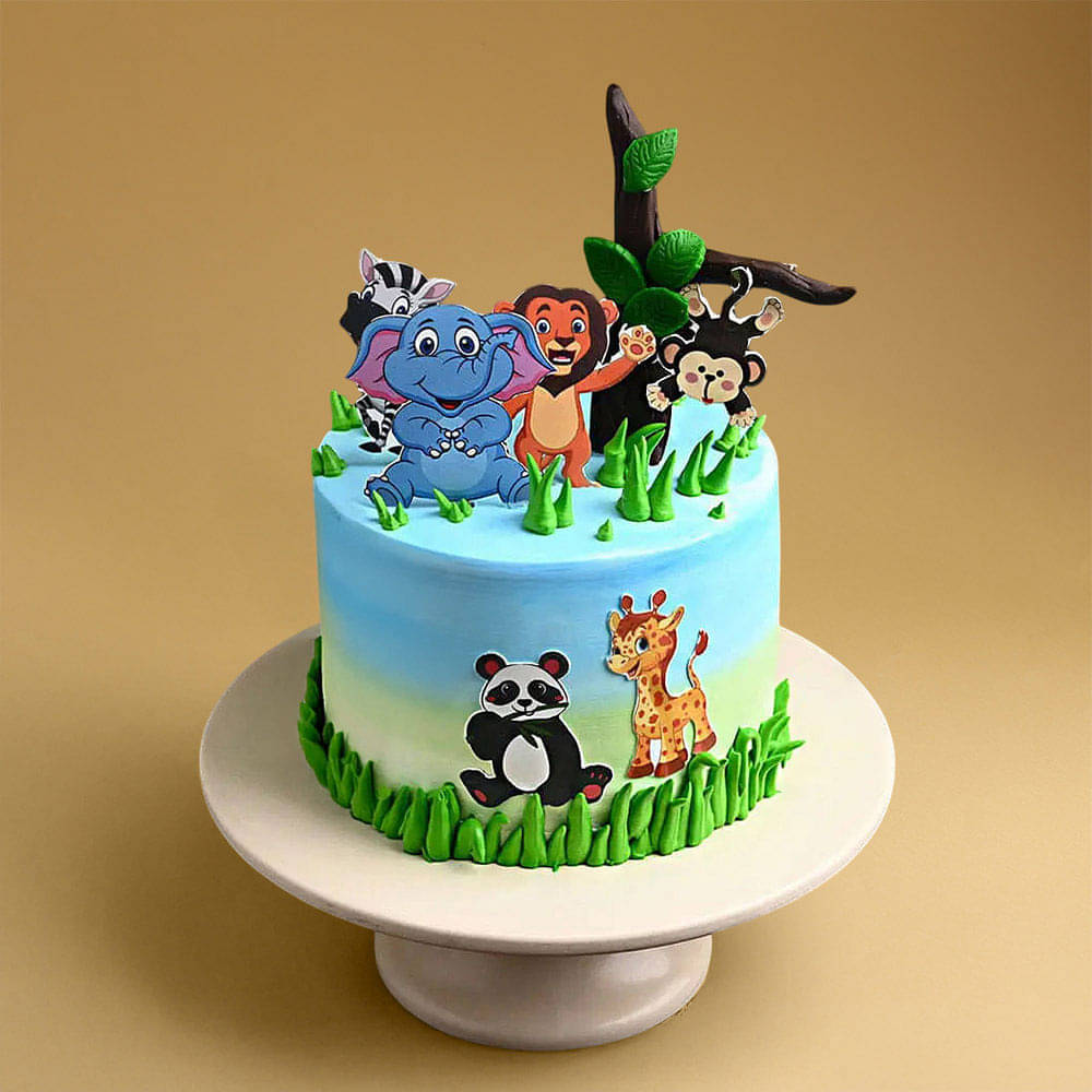 Jungle Paradise Theme Cake