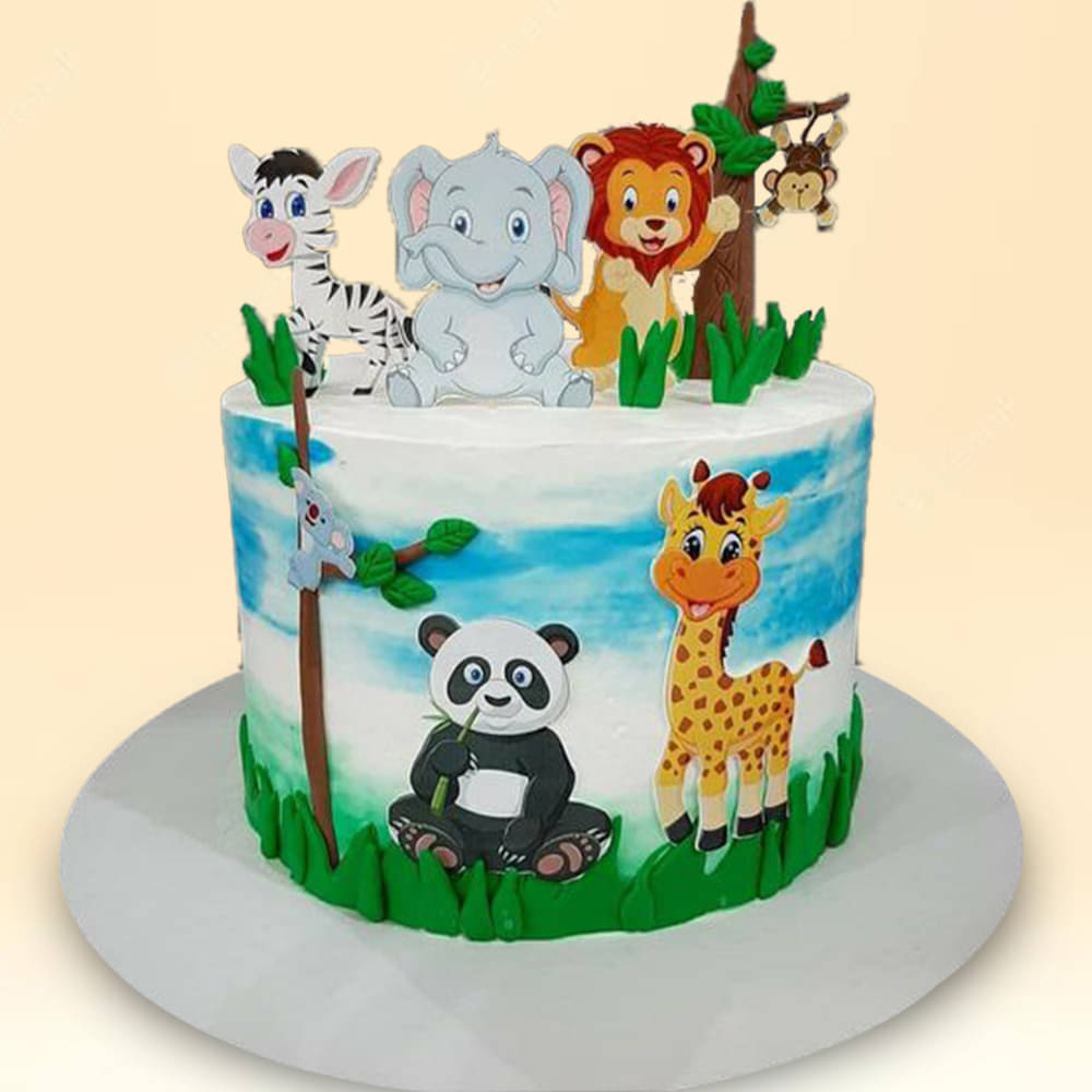 Jungle book theme cake with edible Mowgli and Baloo the Be… | Flickr