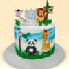 Jungle Paradise Theme Cake