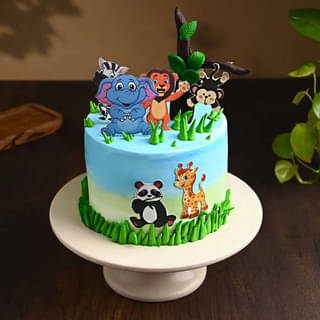 Jungle Paradise Theme Cake