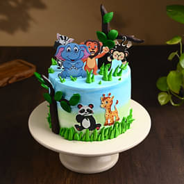 Jungle Paradise Theme Cake Jungle Paradise Theme Cake