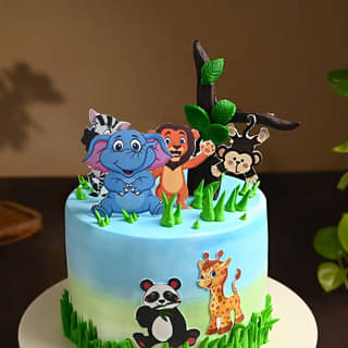 Jungle Paradise Theme Cake