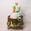 Side View of Jungle Safari Fondant Cake