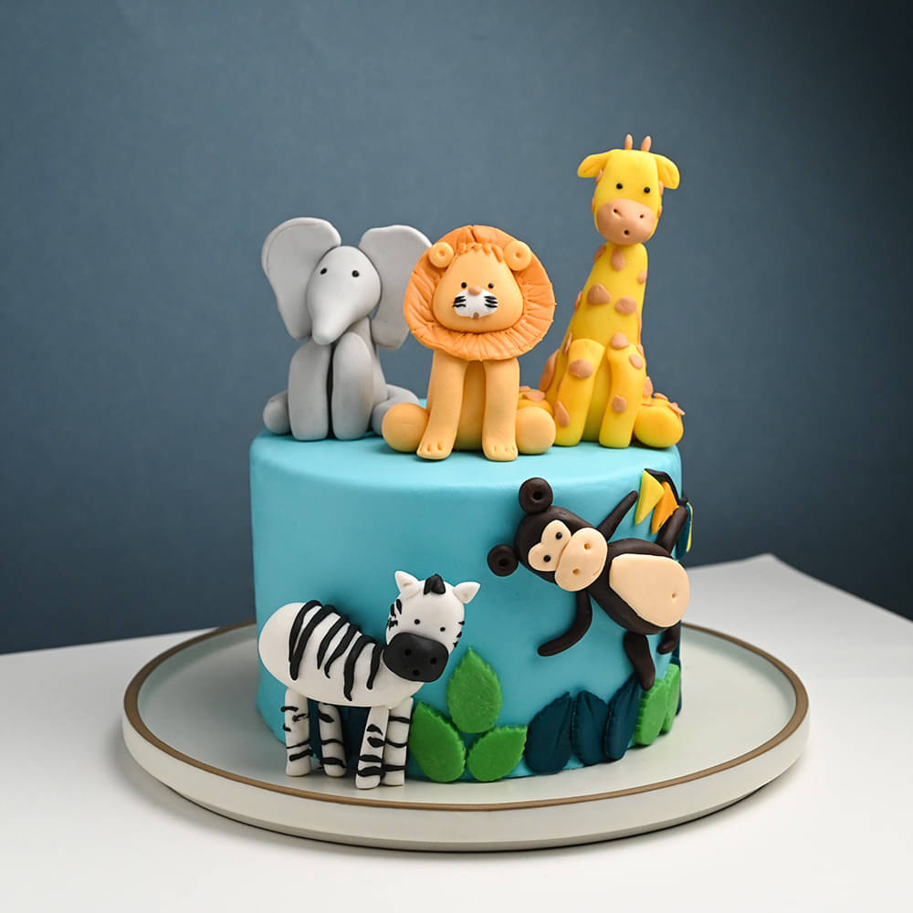 Jungle Theme Cake Online|Order Customized Cake Online Hyderabad|CakeSmash.in