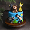 Side View of Jungle Safari Fondant Cake