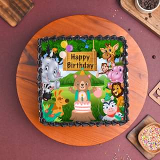 Order Jungle Theme Birthday Cake Online
