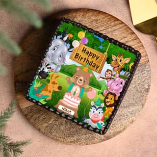 Jungle Theme Birthday Cake