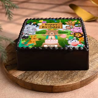 Jungle Theme Birthday Cake