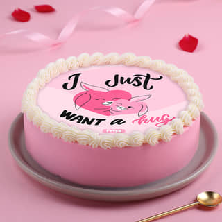 Front View of Just Want A Hug Cake