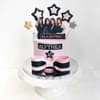 K Pop Theme Cream Cake