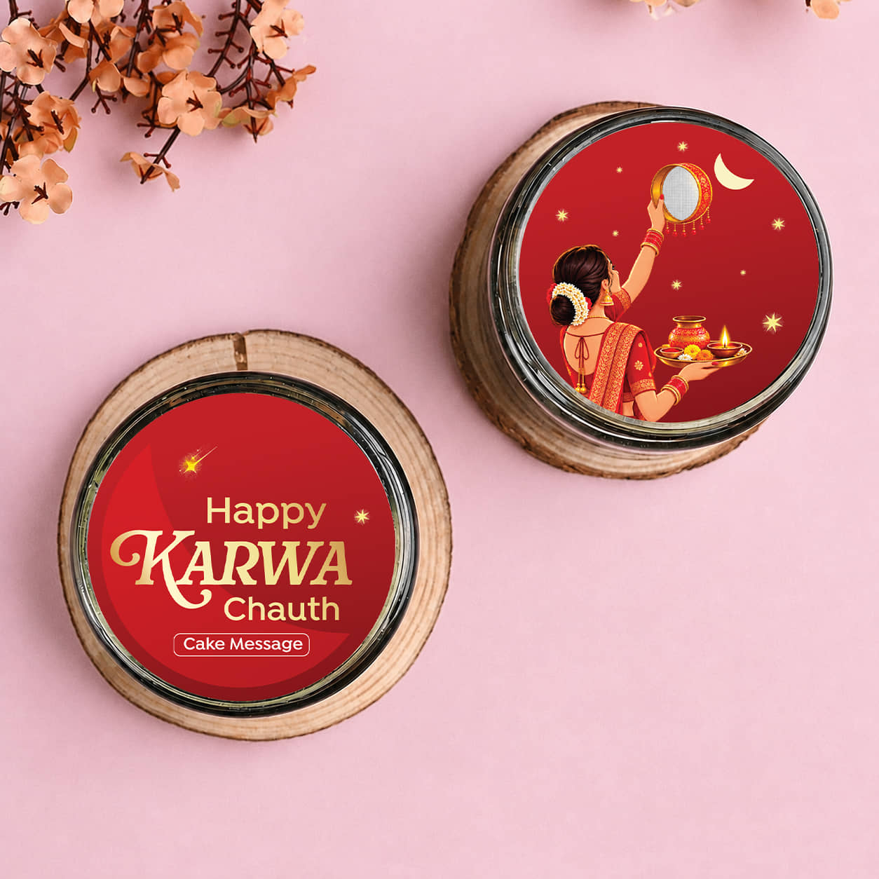 Karwa Chauth Chocolate Jar Cakes