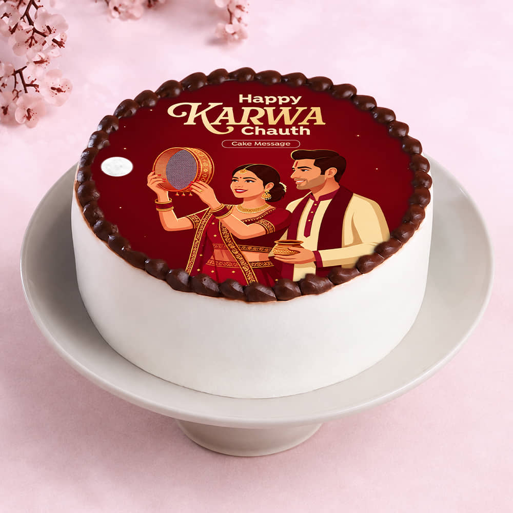 Karwa Chauth Couple Cake