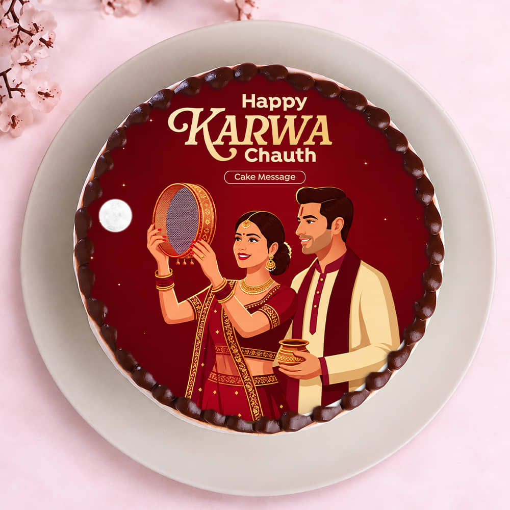Karwa Chauth Couple Cake