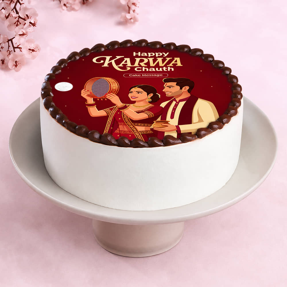 Karwa Chauth Couple Cake