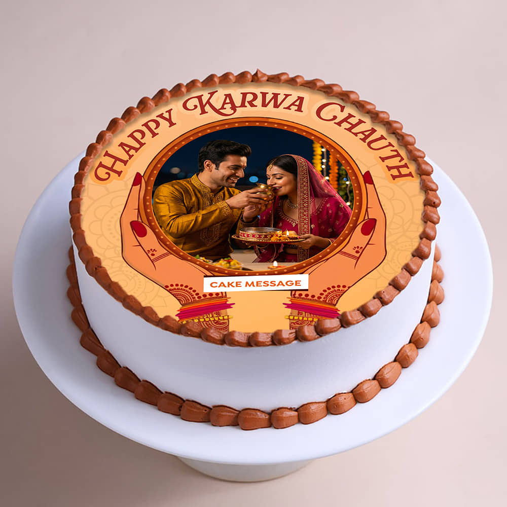 Karwa Chauth Photo Cake