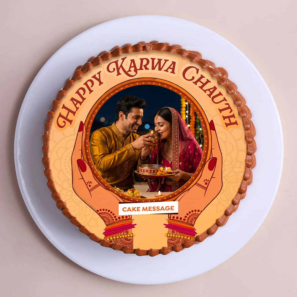 Karwa Chauth Photo Cake