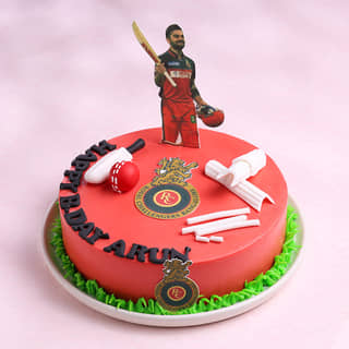 King Kohli RCB Cricket Cake