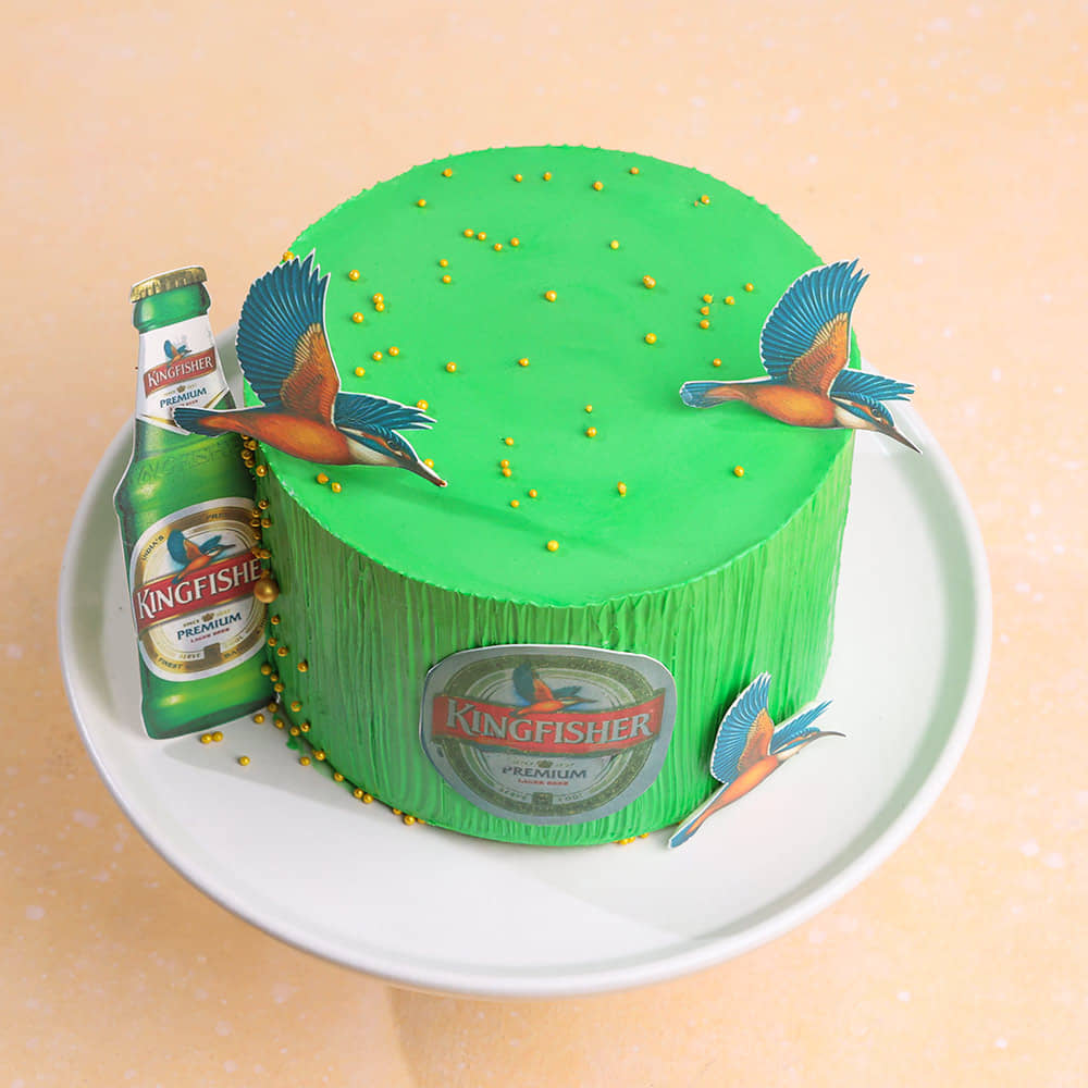 Kingfisher Beer Themed Cake