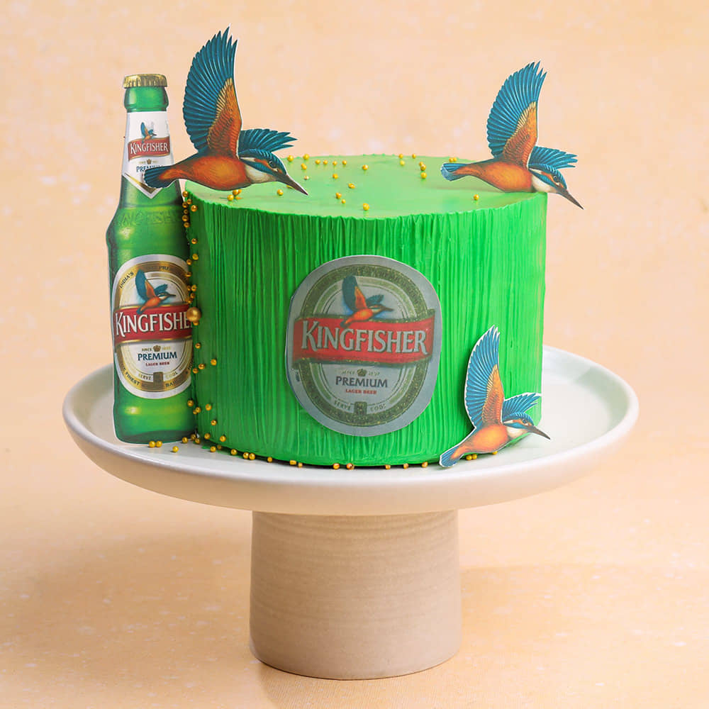 Kingfisher Beer Themed Cake