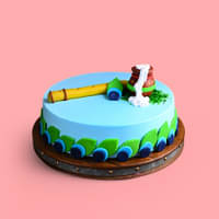 Side View of Kishan Kanhaiya Janmashtami Cake