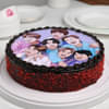 Kpop BTS Theme Red Velvet Chocolate Cake