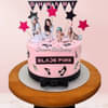 Zoomed View of KPop Diva BlackPink Cream Cake