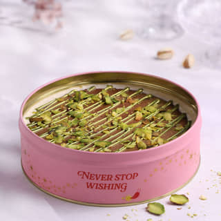 Front View of Kunafa Dream Cake